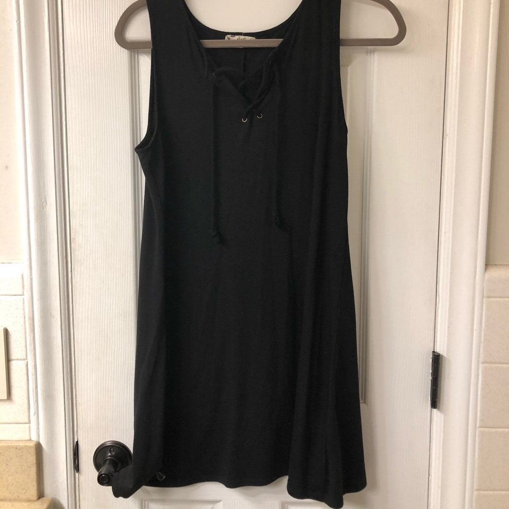 about a girl short black dress